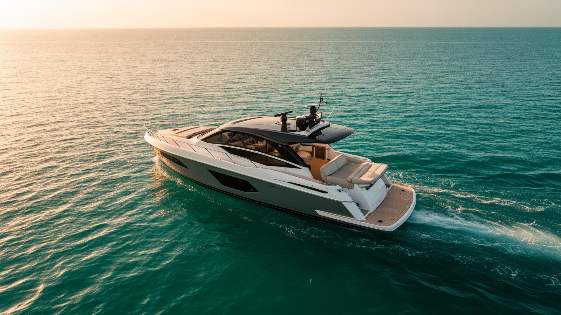 Luxury boat on Florida water